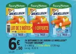 E.Leclerc Express Fleury michon - 24 bâtonnets de surimi le moelleux offre