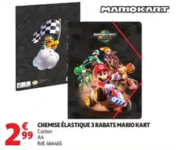 Auchan MARIO KART CHEMISE ÉLASTIQUE 3 RABATS offre