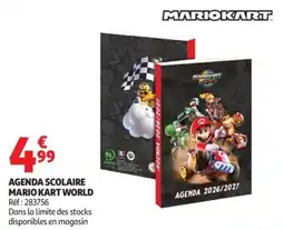 Auchan MARIOKART AGENDA SCOLAIRE MARIO KART WORLD offre