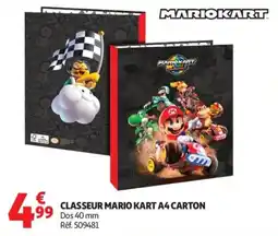 Auchan MARIO KART CLASSEUR A4 CARTON offre