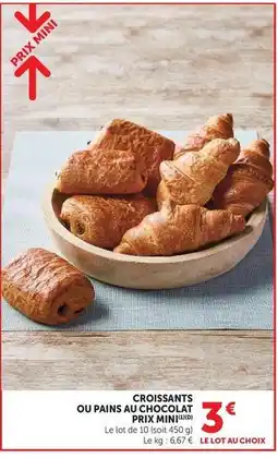 U Express Prix mini - croissants ou pains au chocolat offre