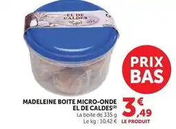 U Express Madeleine boite micro-onde offre
