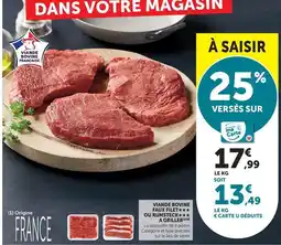 Super U U - viande bovine rumsteck ou rumsteck offre