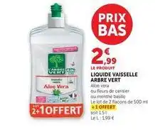 Hyper U L'arbre vert - liquide vaisselle offre