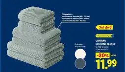 Lidl Livarno - serviettes sponge offre
