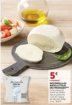 U Express L'italie des fromages - mozzarella di bufala l'itable de fromages offre