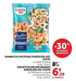 U Express Costa - gambas du pacifique surgelées asc offre