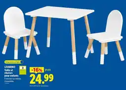 Lidl Livarno - table et chaise pour refraints offre