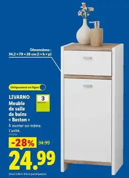 Lidl Livarno - meuble de salle de bains offre