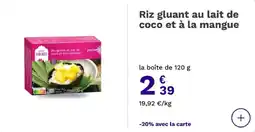 Picard pica Riz gluant au lait de coco et à la mangue offre