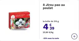 Picard Pico 8 Jirou pao au poulet offre
