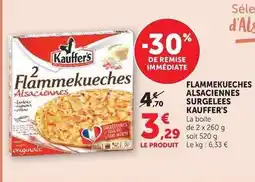 U Express Kauffer's - flammekueches alsaciennes surgelees offre