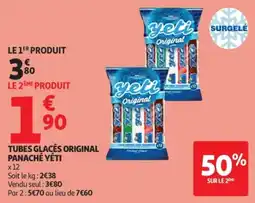 Auchan Yeti Tubes glacés original panaché offre