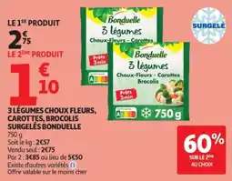 Auchan Bonduelle 3 légumes offre