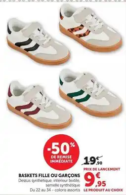 Super U Baskets fille ou garçons offre