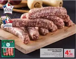 U Express Saucisse pur porc offre