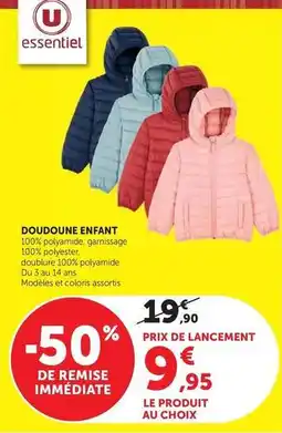Super U U - doudoune enfant offre