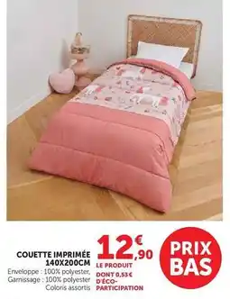 Hyper U Couette imprimée 140x200cm offre