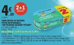 E.Leclerc Express Thon entier au naturel peche responsable pecher offre