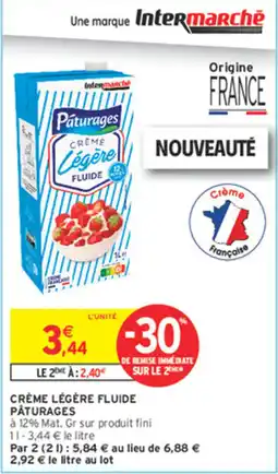Intermarché Contact Pâturages Crème Légère Fluide offre