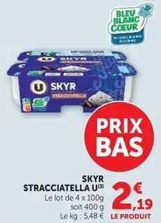 U Express Bleu blanc coeur - skyr stracciatella offre