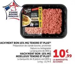 Super U Tendre et plus - hach'ment bon 15% mg offre