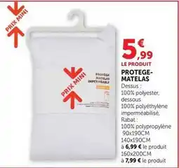 Super U Prix mini - protege-matelas offre