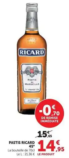 U Express Ricard - pastis 45° offre