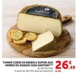 U Express Casa - tomme corse de brebis u sapori aux herbes du maquis offre