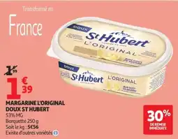 Auchan St Hubert Margarine l'original doux offre