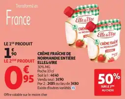 Auchan Elle & Vire Crème fraîche de Normandie entière offre