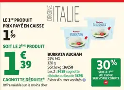 Auchan Burrata Auchan offre