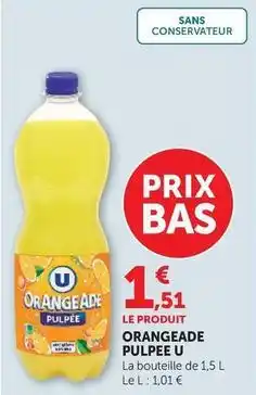 U Express U - orangeade pulpee offre
