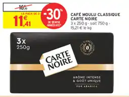 Intermarché Contact CARTE NOIRE CAFÉ MOULU CLASSIQUE offre