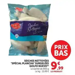 U Express Seiches nettoyées spécial plancha surgelées offre