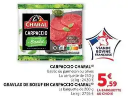 U Express Charal - gravlax de boeuf en carpaccio offre
