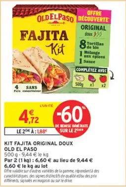 Intermarché Contact OLD EL PASO FAJITA KIT offre