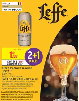 Intermarché Contact Leffe Bière d'abbaye blonde offre