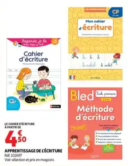 Auchan Nathan Cahier d'écriture offre