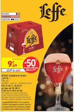 Intermarché Contact Leffe Bière d'abbaye Ruby offre