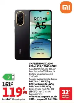 Auchan XIAOMI REDMI A5 offre