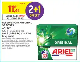 Intermarché Contact ARIEL LESSIVE PODS ORIGINAL offre