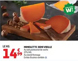 Auchan Mimolette Demi Vieille offre