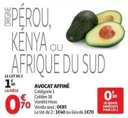 Auchan AVOCAT AFFINÉ offre