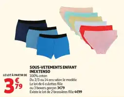 Auchan INEXTENSO SOUS-VETEMENTS ENFANT offre