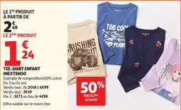Auchan INEXTENSO TEE-SHIRT ENFANT offre