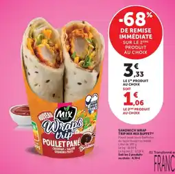 U Express Mix Buffet Wraps trip Poulet Pané offre
