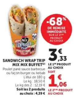 U Express Mix Wraps Trip Poulet Pané offre