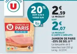 U Express JAMBON DE PARIS offre