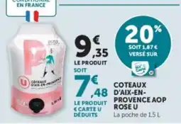 U Express COTEAUX D'AIX-EN-PROVENCE AOP ROSE U offre